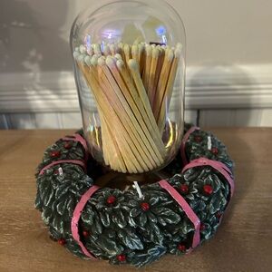 John Derian Wreath Candle (cloche not included)